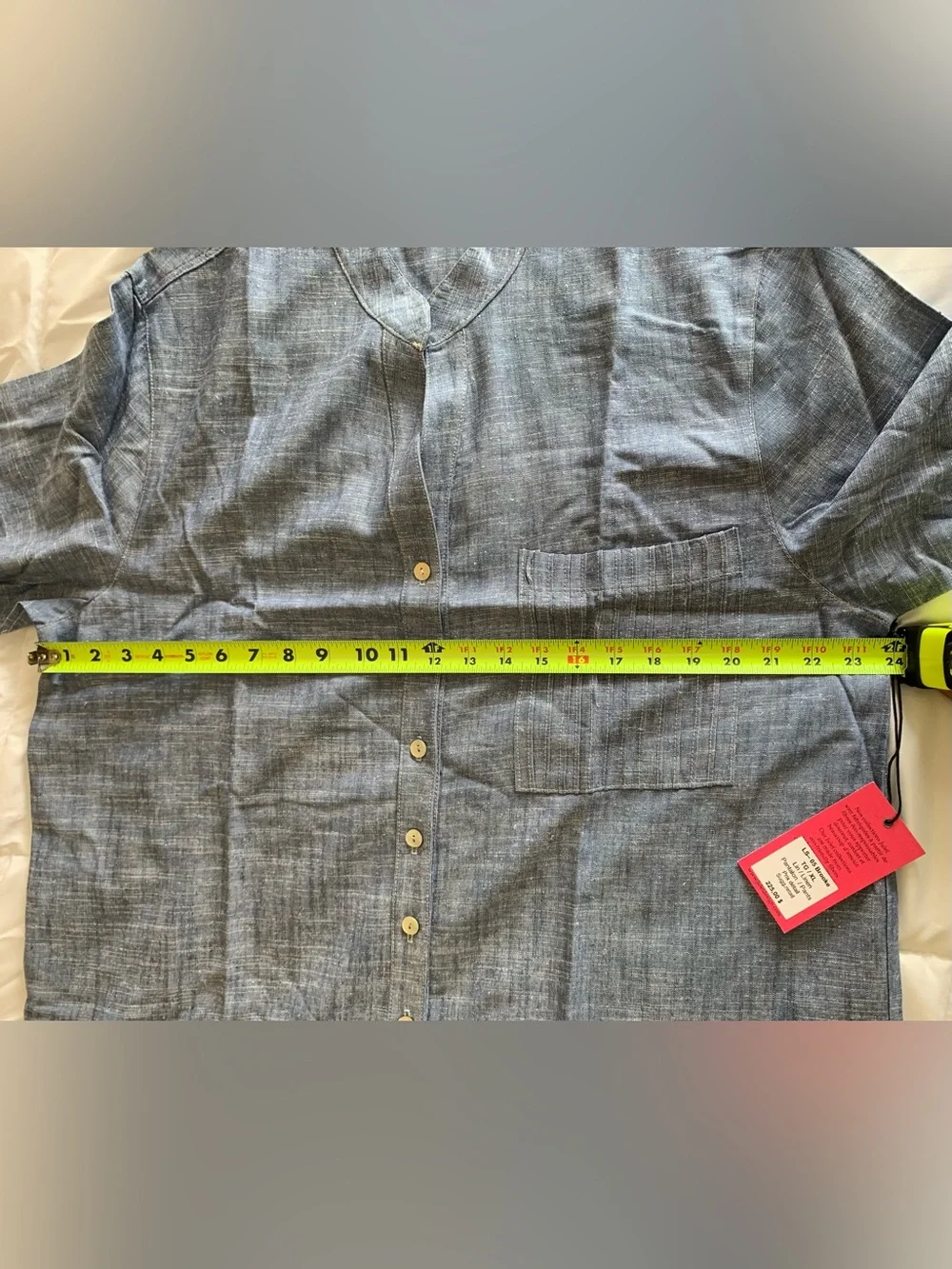 New Julei chambray button-up shirt Size XL - Picture 3 of 6